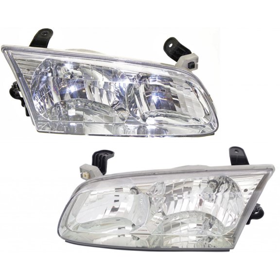 For Toyota Camry Headlight Assembly 2000 2001 Pair Driver and Passenger Side Replacement For TO2502130, TO2503130 | 81150-AA020, 81110-0C031