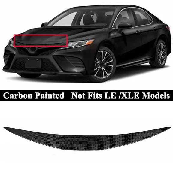 For Toyota Camry SE XSE TRD 2018-2024 Front Bumper Trim Cover Garnish Carbon Look
