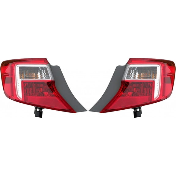For Toyota Camry Tail Light Assembly 2012 2013 2014 Pair Driver and Passenger Side w/ Bulbs DOT Certified For TO2804114