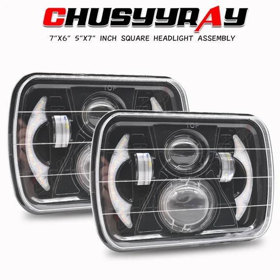 For Toyota Celica 1982 1983-1993 H6054 5x7 7x6 Led Headlights High Low Beam