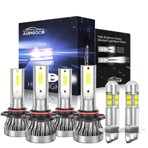 For Toyota Celica 1994-1999 6x White LED Headlight 9005 9006 High Low Beam H3 Fog Light Bulbs Combo