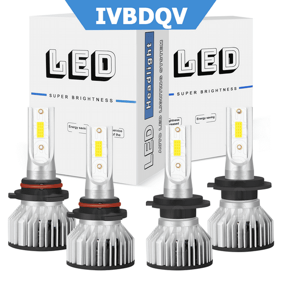 For Toyota Celica 2000-2005 LED Headlights Combo 9005 High Beam + H7 Low Beam Bulbs Kit 4Pcs 6000K White