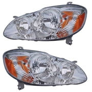For Toyota Corolla 2005 2006 2007 2008 Pair Headlights - BuyAutoParts