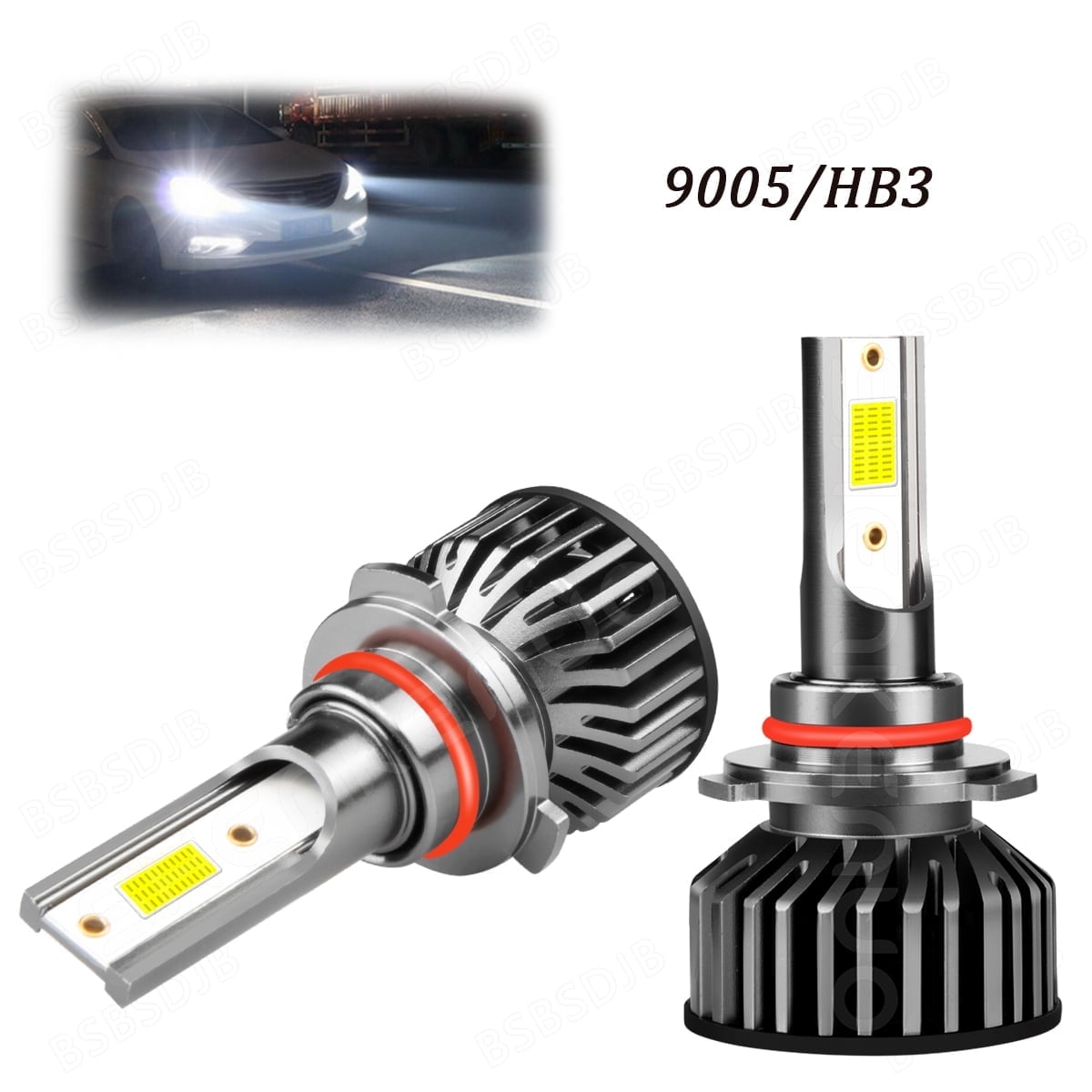 For Toyota Corolla 2005 2006 2007 2008 White LED Headlight High Beam ...