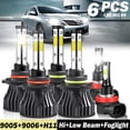 thumbnail image 2 of CHUSYYRAY Combo LED Headlight Kit For Toyota Corolla 2009-2013 – High/Low Beam & Fog Light Bulbs (6 Bulbs, 6000K) 2 of 5