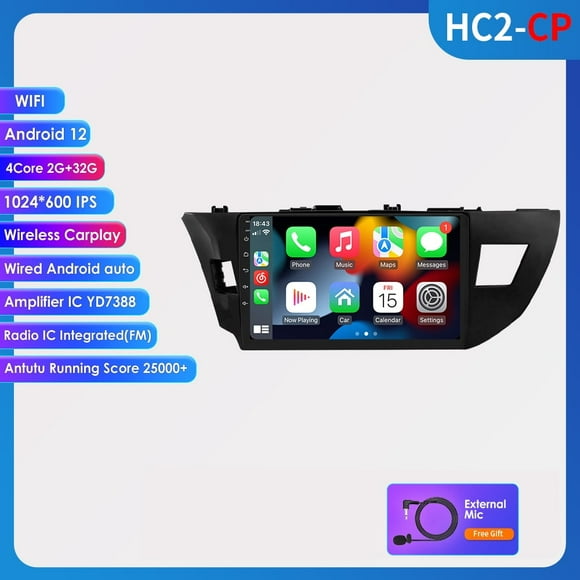 For Toyota Corolla 2014 2015 2016 Android 12 Carplay 32GB Car Stereo Radio GPS Navigation Head Unit Player