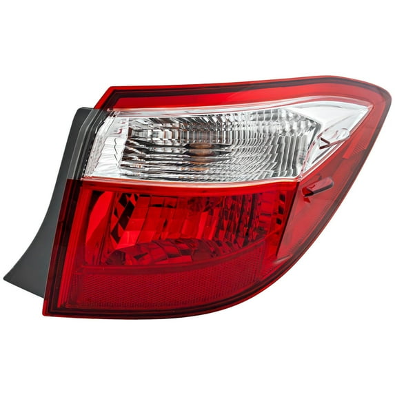 For Toyota Corolla 2014 2015 2016 Tail Light Assembly Passenger Side | Outer | Clear and Red Lens | Replacement For TO2805118 | 81550-02750