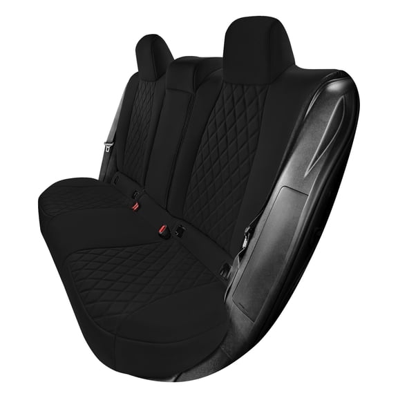 For Toyota Corolla 2020-2024 FH Group Custom Fit Neoprene Car Seat Covers Waterproof Black - Rear Seat (Headrest - Rear Non Detachable)