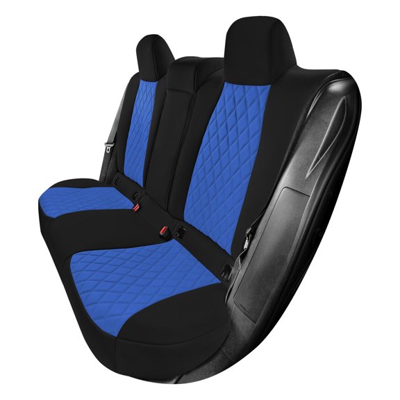 For Toyota Corolla 2020-2024 FH Group Custom Fit Neoprene Car Seat Covers Waterproof Blue - Rear Seat (Headrest - Rear Non Detachable)