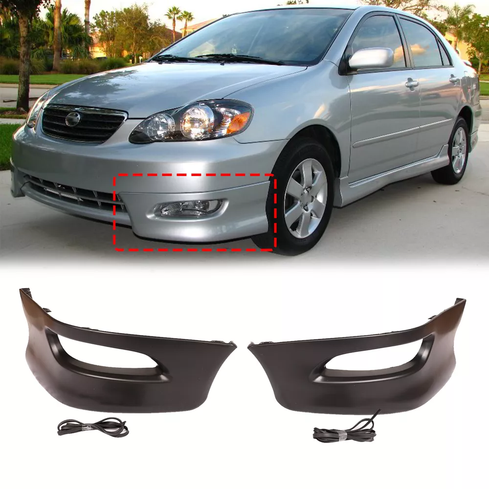 For Toyota Corolla Front Bumper Sport Splitter Lips Spoiler Body Kit 20052008