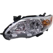 For Toyota Corolla Headlight 2011 2012 2013 Driver Side | Chrome | Base / LE Model | TO2502203 | 81150-02B50