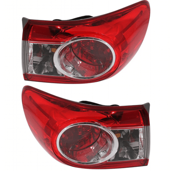 For Toyota Corolla Tail Light Assembly 2011 2012 2013 Pair Driver and Passenger Side w/ Bulbs CAPA Certified For TO2804111