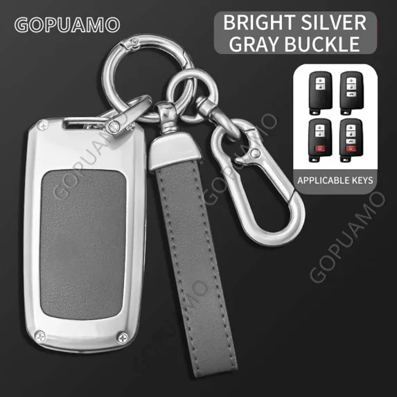 For Toyota D 2/3/4 button key case Yaris Hybrid Auris RAV4 Camry 55 2012-2018 Key Case Alloy Car Holder Shell Key Cover Case