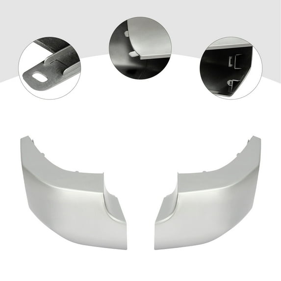 Fit for Toyota FJ Cruiser 2007-2014 Rear Bumper End Caps Painted Silver LH+RH