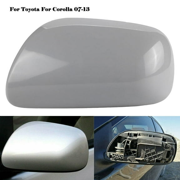 For Toyota For Corolla 2007-2013 Rear View Mirror Housing Cover Cap Abs Plastic Rear View Mirror Housing White