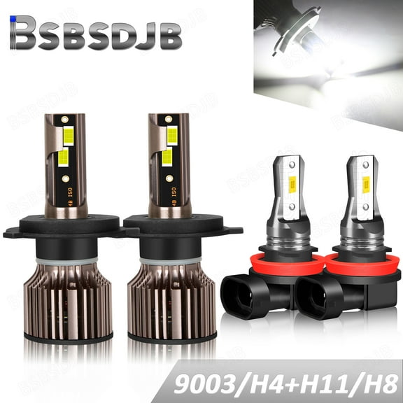 For Toyota Hiace 2006-2015 LED Headlight High/Low Beam + Fog Light Bulbs 6000K