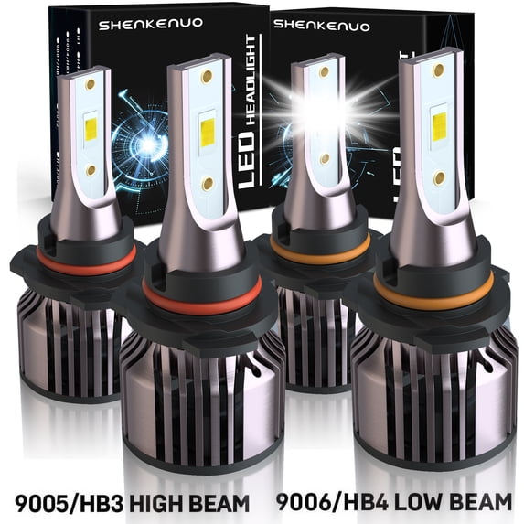 For Toyota Highlander 2001 2002 2003 2004 2005 2006 2007 Led Headlight Bulbs 9006 9005 High&Low Beam White 4pcs