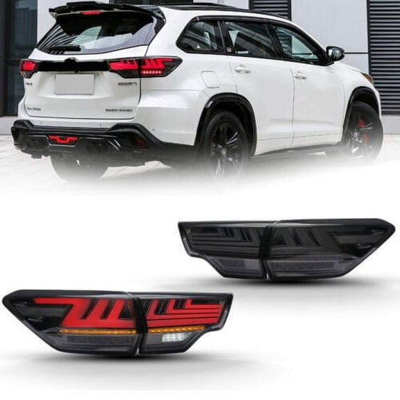 For Toyota Highlander 2014-2017 2018 2019 Tail Light LED Rear Lamps Brake 4pcs