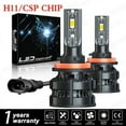 thumbnail image 1 of For Toyota Highlander 2014-2019 H11 LED Headlight Bulbs Low Beam 6000K Pack of 2, 1 of 11