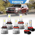 thumbnail image 1 of For Toyota Highlander 2014-2020 LED Headlights Combo 9005 High Beam + H11 Low Beam + H11 Fog Light Kit 6Pcs 6000K White, 1 of 15