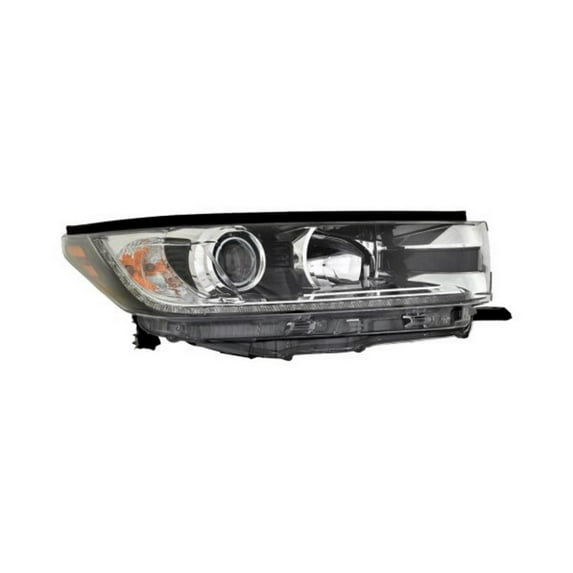 For Toyota Highlander 2019 Headlight Assembly Passenger Side w/LED DRL w/Smoke Chrome Accent Hybrid CAPA | Replacement For TO2503290 | 81110-0E362