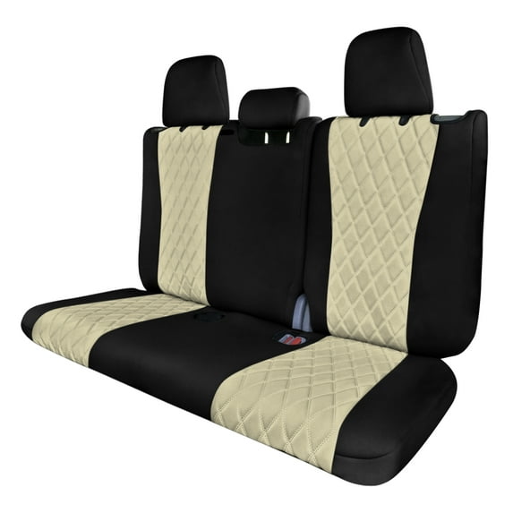 For Toyota Highlander LE 2020-2024 FH Group Neoprene Custom Fit Waterproof Car Seat Covers Beige - 3rd Row