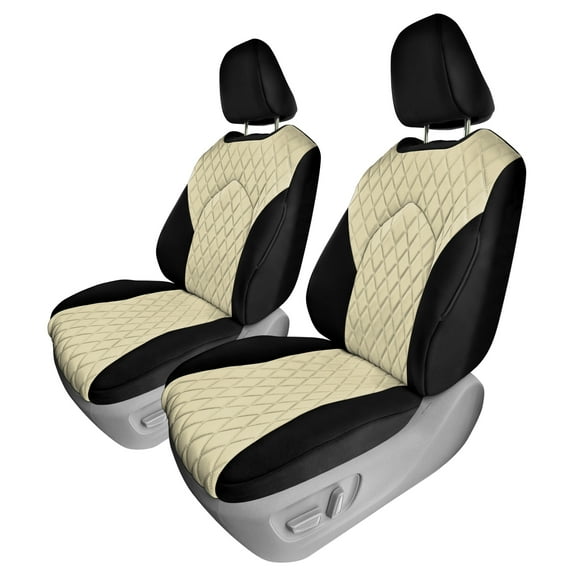 For Toyota Highlander LE 2020-2024 FH Group Neoprene Custom Fit Waterproof Car Seat Covers  Beige - Front Set