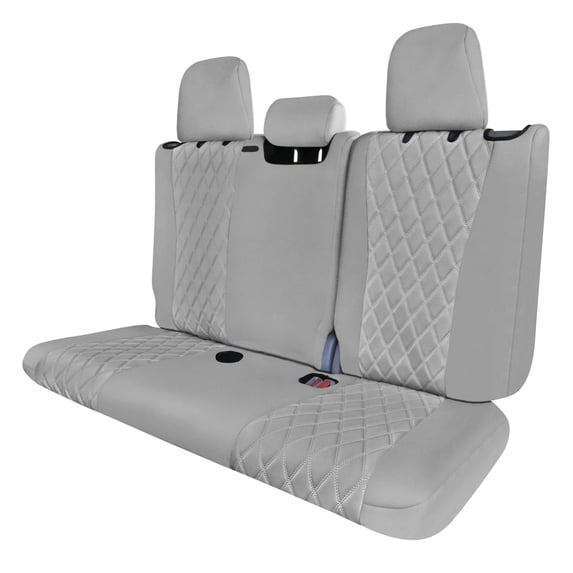 For Toyota Highlander LE 2020-2024 FH Group Neoprene Custom Fit Waterproof Car Seat Covers Solid Gray - 3rd Row