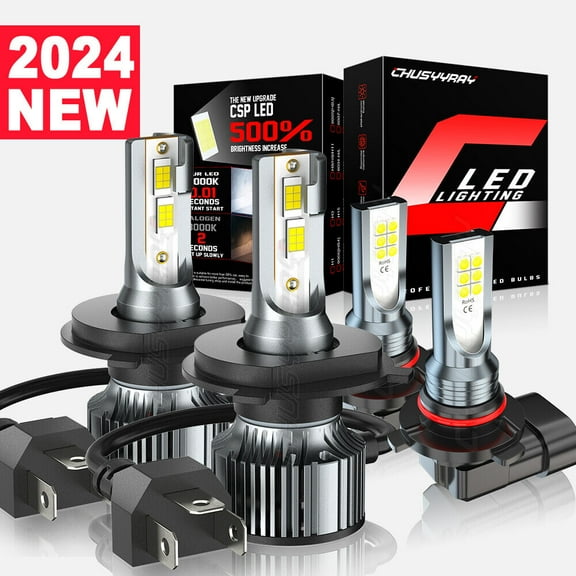 For Toyota Hilux 2005-2019 9003 LED Headlight Hi/Lo Combo 9006 Foglight Kit Plug&Play 4-Packs
