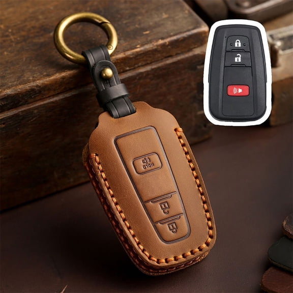 For Toyota Keychain Cover Leather Key Case Shell For Camry For Rav4 For C-Hr