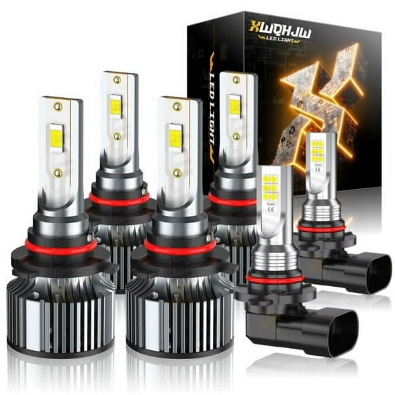 For Toyota Land Cruiser 1998-2007 LED Headlight Hi/Lo Beam + Fog Light Bulbs Kit