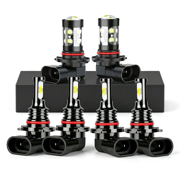 9005 9006 9145 LED Headlight Bulbs Combo 6-Pack for 2003-2008 Toyota Matrix Cool White Halogen Bulbs Upgrade Replacement