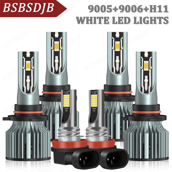 For Toyota Matrix 2009-2014 LED Headlight High Low + Fog Light Bulbs 6000K White