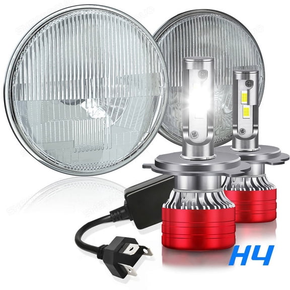 For Toyota Pickup 1979-1981 7 Inch Round COB LED Headlight White Headlight Hi-Lo