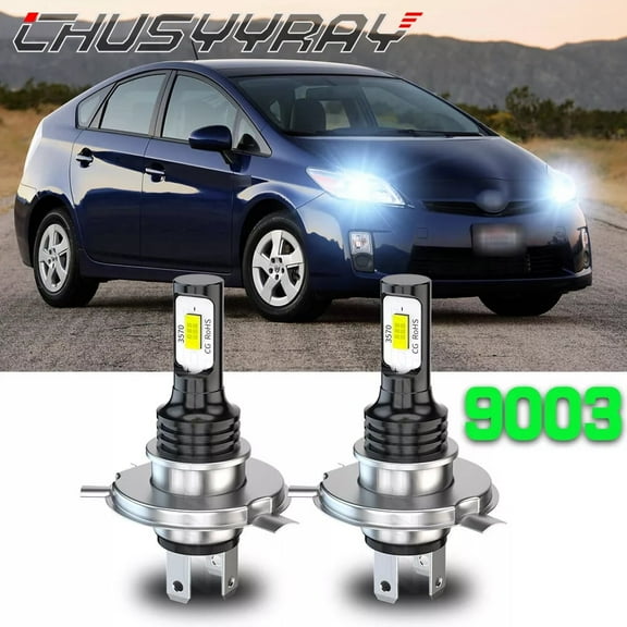 For Toyota Prius 2001-2007 2008 2009 H4 9003 LED Headlight High Low Beam Bulbs Kit 6000K White 2x