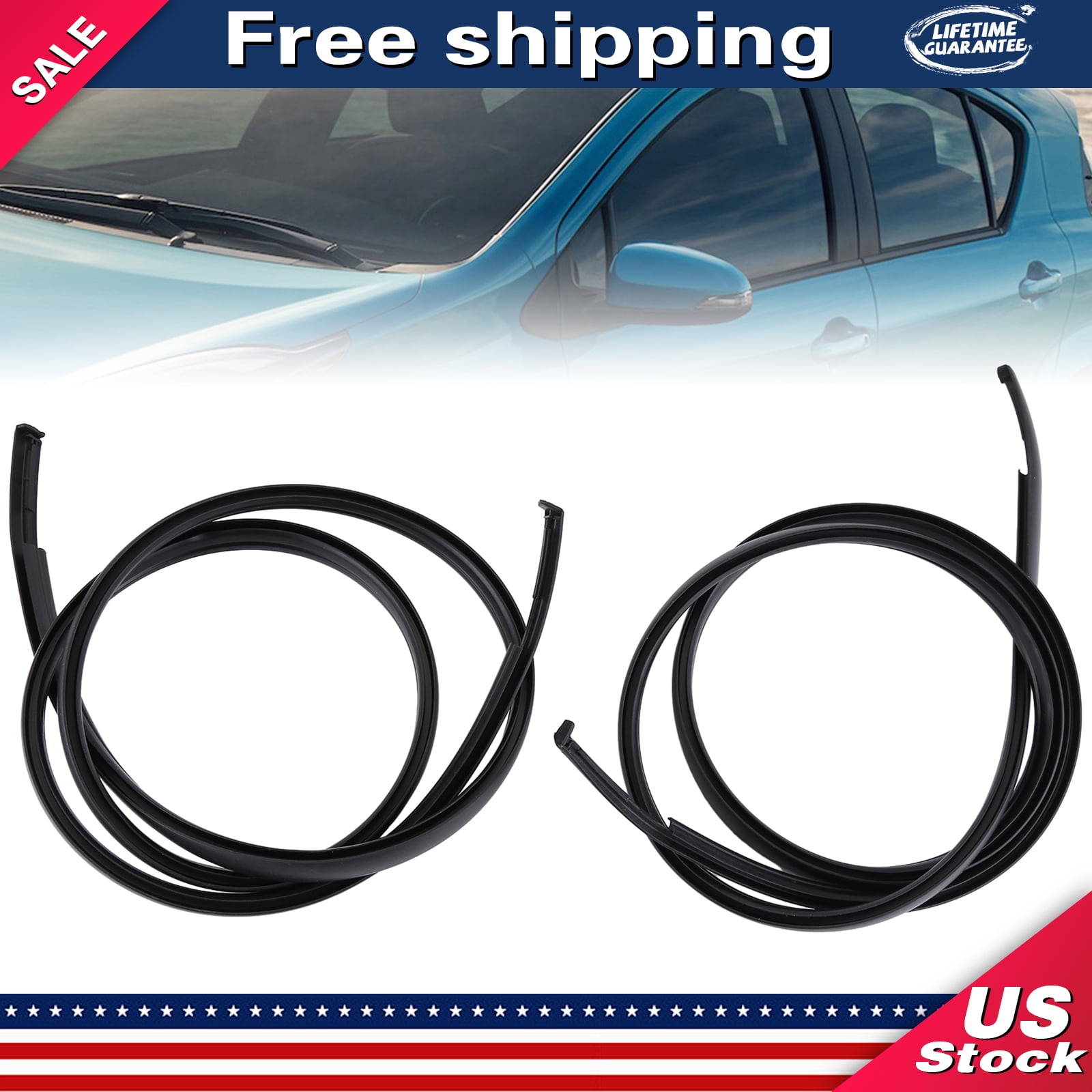 Toyota Prius C Roof Molding Set - Left & Right Side Replacement For 2012-2021 Models 75552-52190 75551-52210