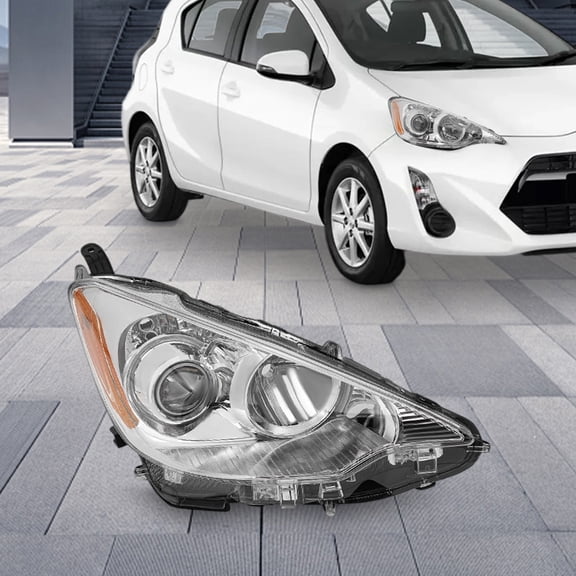 For Toyota Prius C 2012 2013 2014 Right Passenger Headlight Halogen Headlamps (Bulb Not Included)