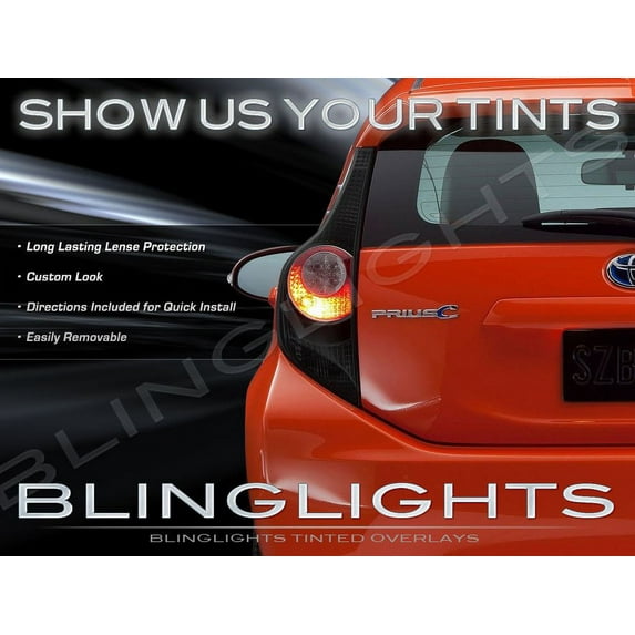 For Toyota Prius C Tinted Smoked Protection Overlays Film for Taillamps Taillights Tail Lamps Lights