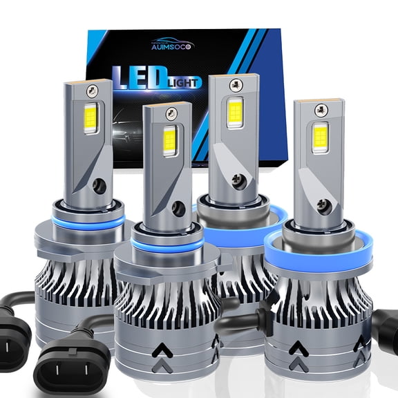 For Toyota Prius Plug-In 2012-2015 4pcs 9005 H11 LED Headlights Bulbs White Easy Install High Power Lamps