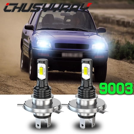 For Toyota RAV4 1996 1997 - 9003 Front LED Headlight Bulbs High Low Dual Beam 6000K Pure White 2x