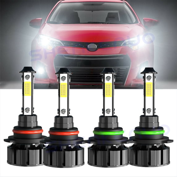 For Toyota RAV4 1998-2012 6000K LED Headlight High Low Beam Bulbs Combo 4X