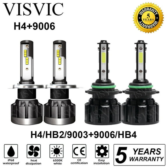 For Toyota RAV4 2001 2002 2003 2004 2005 -4X 6000K LED Headlight Bulb Fog Lighti