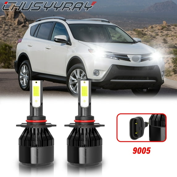 For Toyota RAV4 2013 2014 2015 9005 HB3 LED High Low Beam Headlight Bulbs Kit 6000K White Super Bright 2x