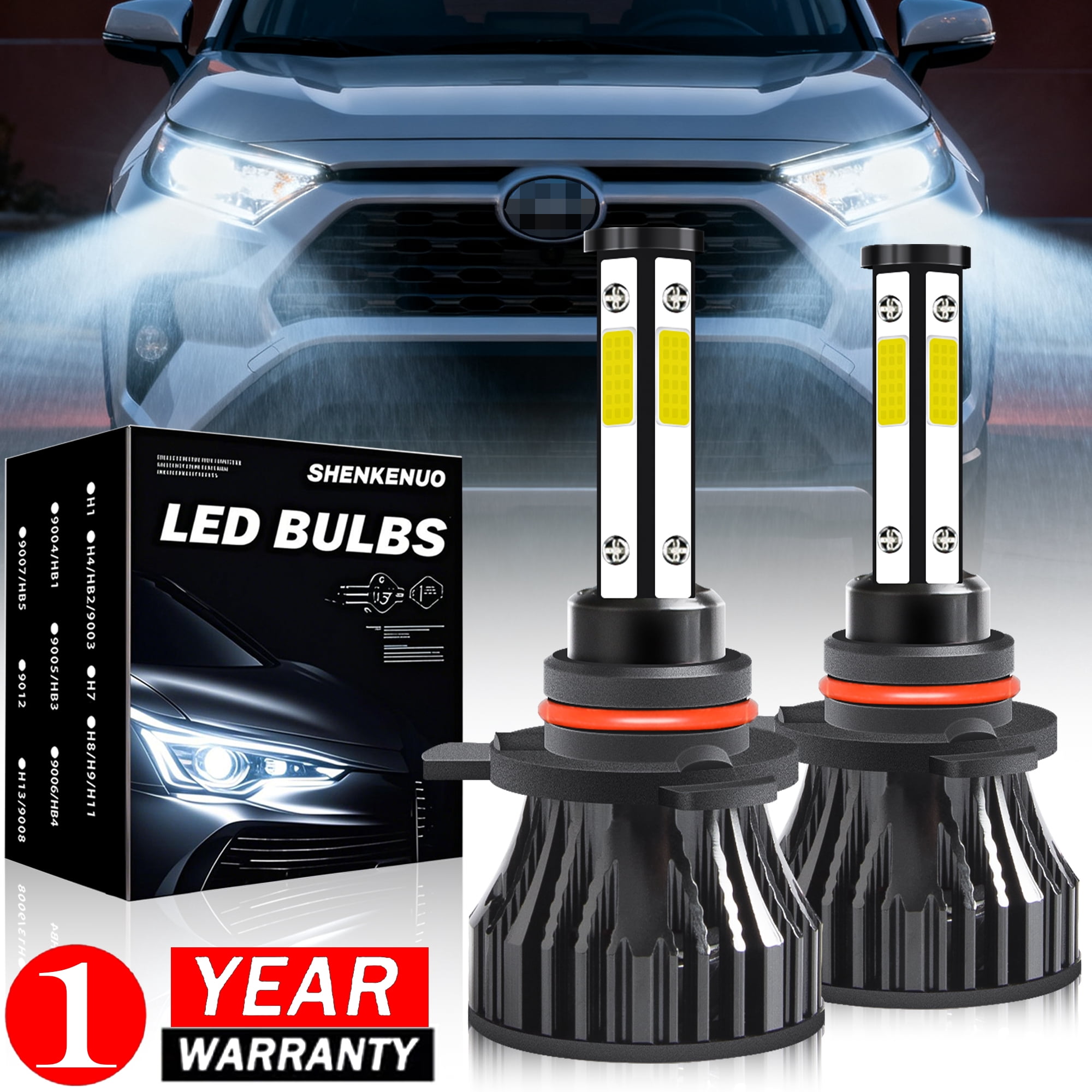 For Toyota RAV4 2016 2017 2018 LED Headlight Bulbs 9012 High and Low ...