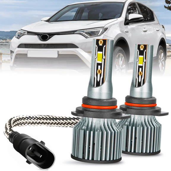 For Toyota RAV4 2016 2017 2018 - Pair 9012 LED Headlight Bulbs White High Low Beam