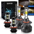thumbnail image 1 of For Toyota RAV4 2016 2017 2018 c6 Headlight+Fog Light Combo LED 9012 H11 Bulb 4x, 1 of 12
