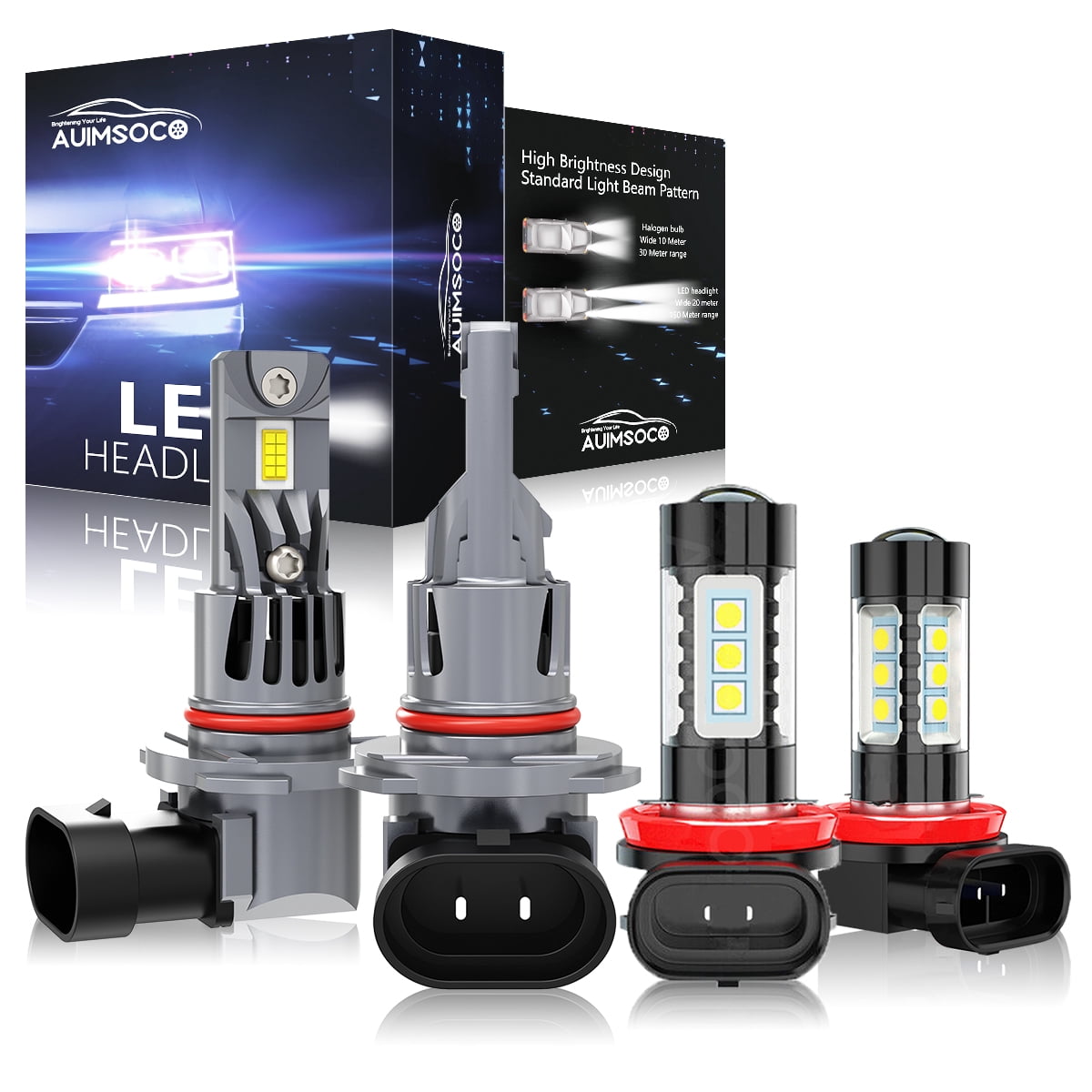 For Toyota RAV4 2016-2018 Combo 9012+H11 LED Headlight Kit Bulbs High Low Beam Fog Light Super Bright Cool White