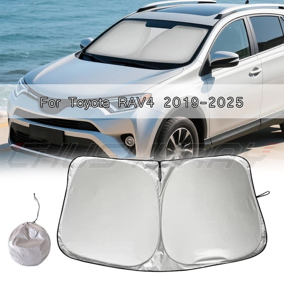 For Toyota RAV4 2019-2025 Sun Shade - Windshield UV Protector Heat Shield Visor with Storage Bag Anti-Fade