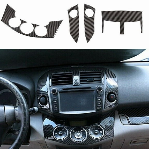 For Toyota RAV4 Carbon Fiber Center Console Dashboard Kit Cover Trim 2006-2011