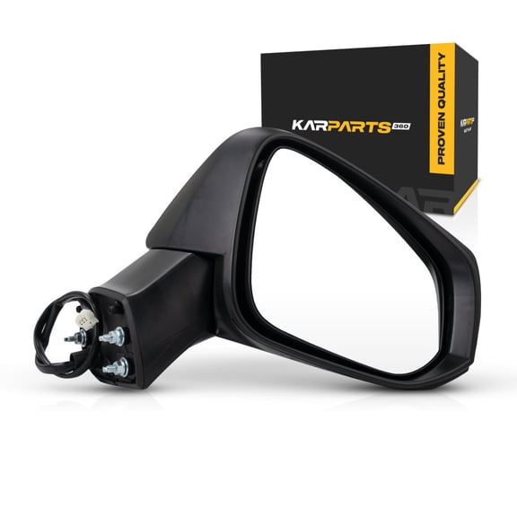 For Toyota RAV4 Door Mirror 2019 2020 2021 2022 Passenger Side | Power | Textured Black | Replacement For TO1321383 | 87910-42E31